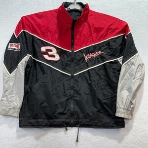 Vintage Dale Earnhardt Sr #3 INTIMIDATOR Nutmeg Racing Jacket Black Red Large